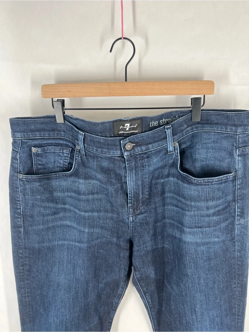 7 For All Mankind The Straight Luxe Performance Jeans Men’s Dark Wash 40